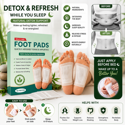 CalmStep™ Premium Detox Foot Patches (Pack of 10) – Buy 1 Get 1 Free